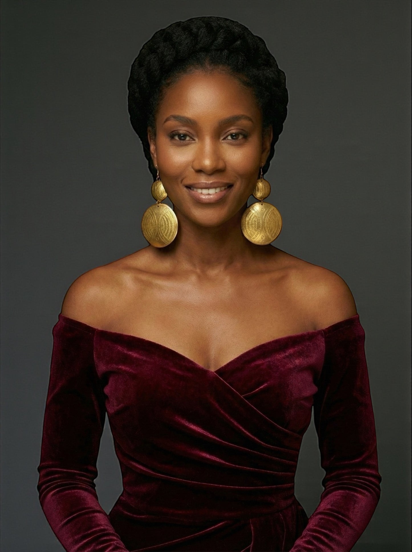 Authentic African Long Engraved Brass Dangle Earrings – Gold Afrocentric Statement Jewellery - Fatisha Boutique #