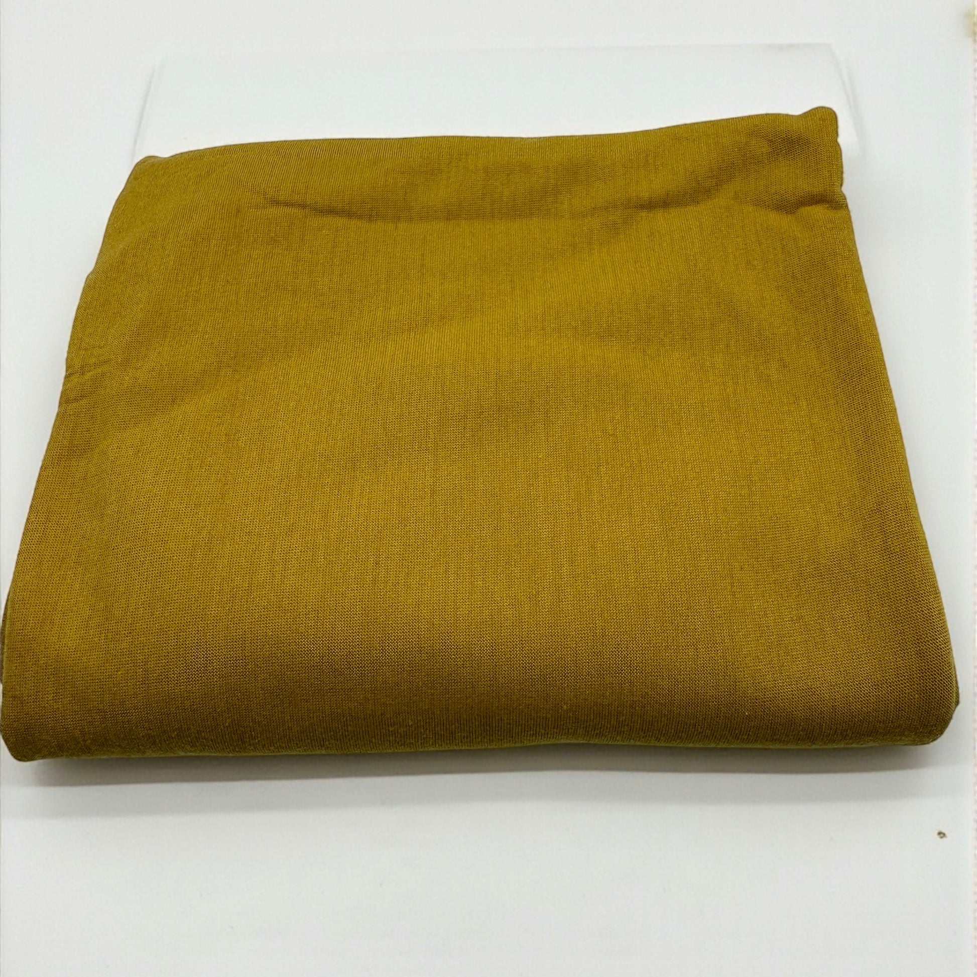 Mustard Long Stretch Jersey Headwrap – Soft Elastic Turban Head Wrap Scarf for Protective Styling & Fashion Looks - Fatisha Boutique #