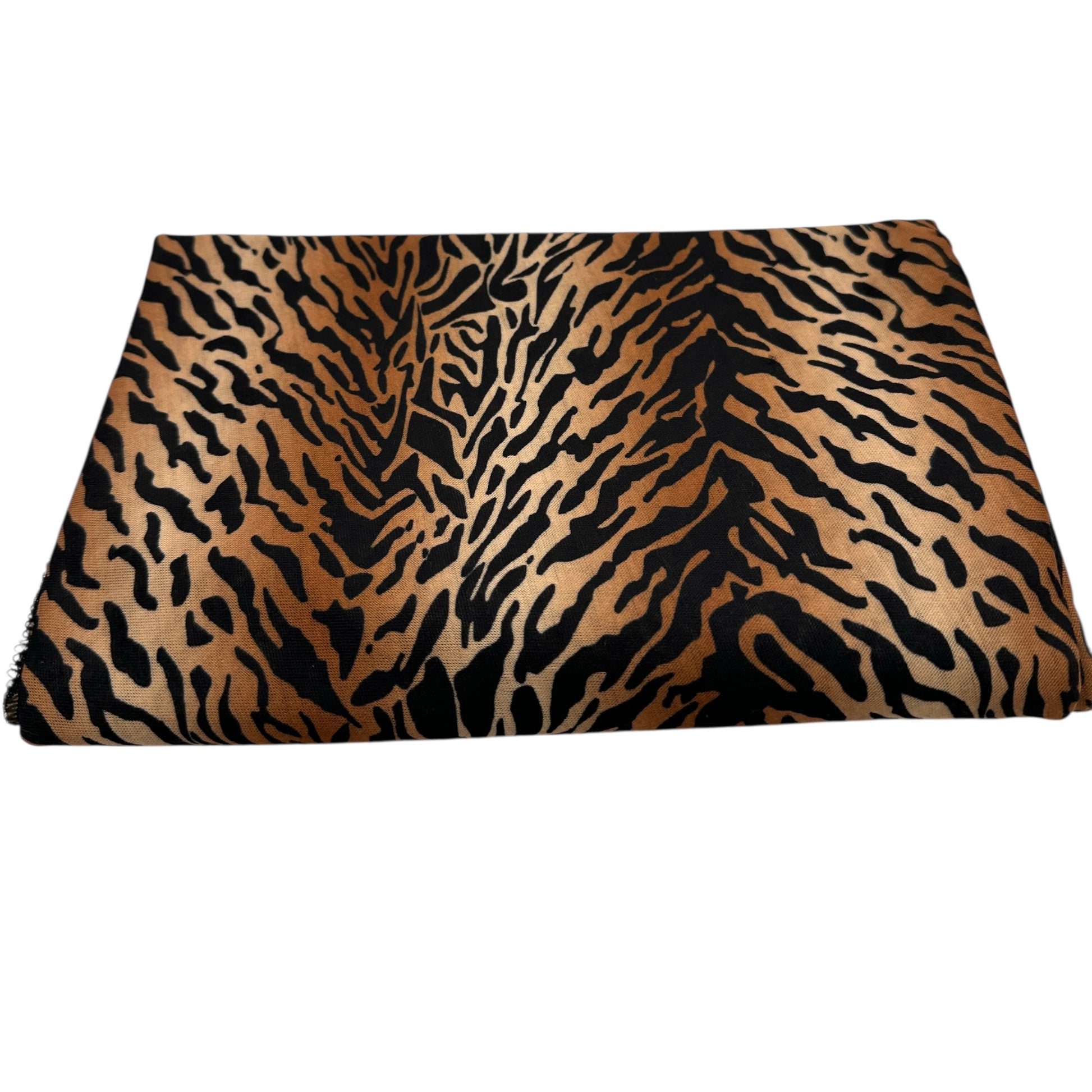 Tiger Print Long Stretch Jersey Headwrap – Soft Elastic Turban Head Wrap Scarf for Protective Styling & Fashion Looks - Fatisha Boutique #