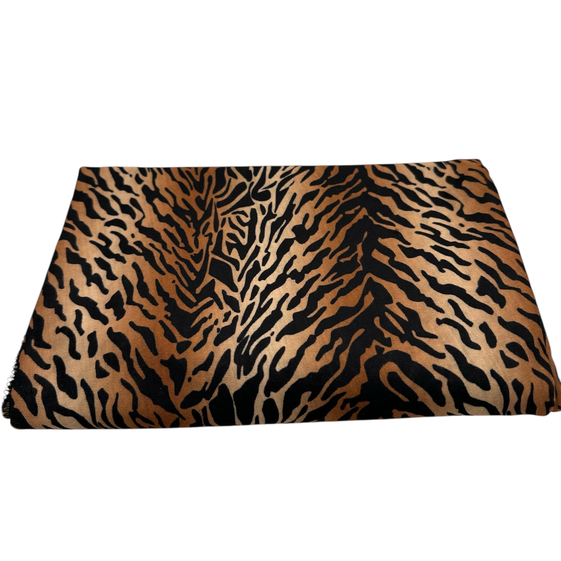 Tiger Print Long Stretch Jersey Headwrap – Soft Elastic Turban Head Wrap Scarf for Protective Styling & Fashion Looks - Fatisha Boutique #