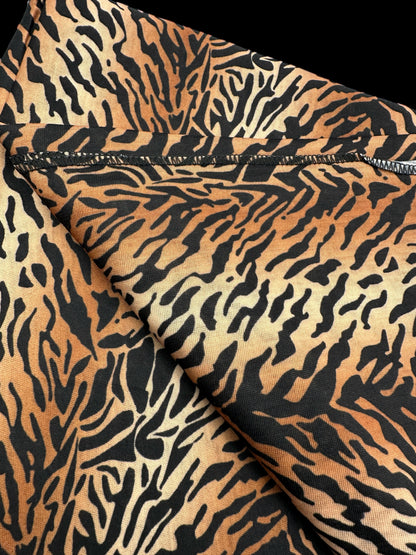 Tiger Print Long Stretch Jersey Headwrap – Soft Elastic Turban Head Wrap Scarf for Protective Styling & Fashion Looks - Fatisha Boutique #