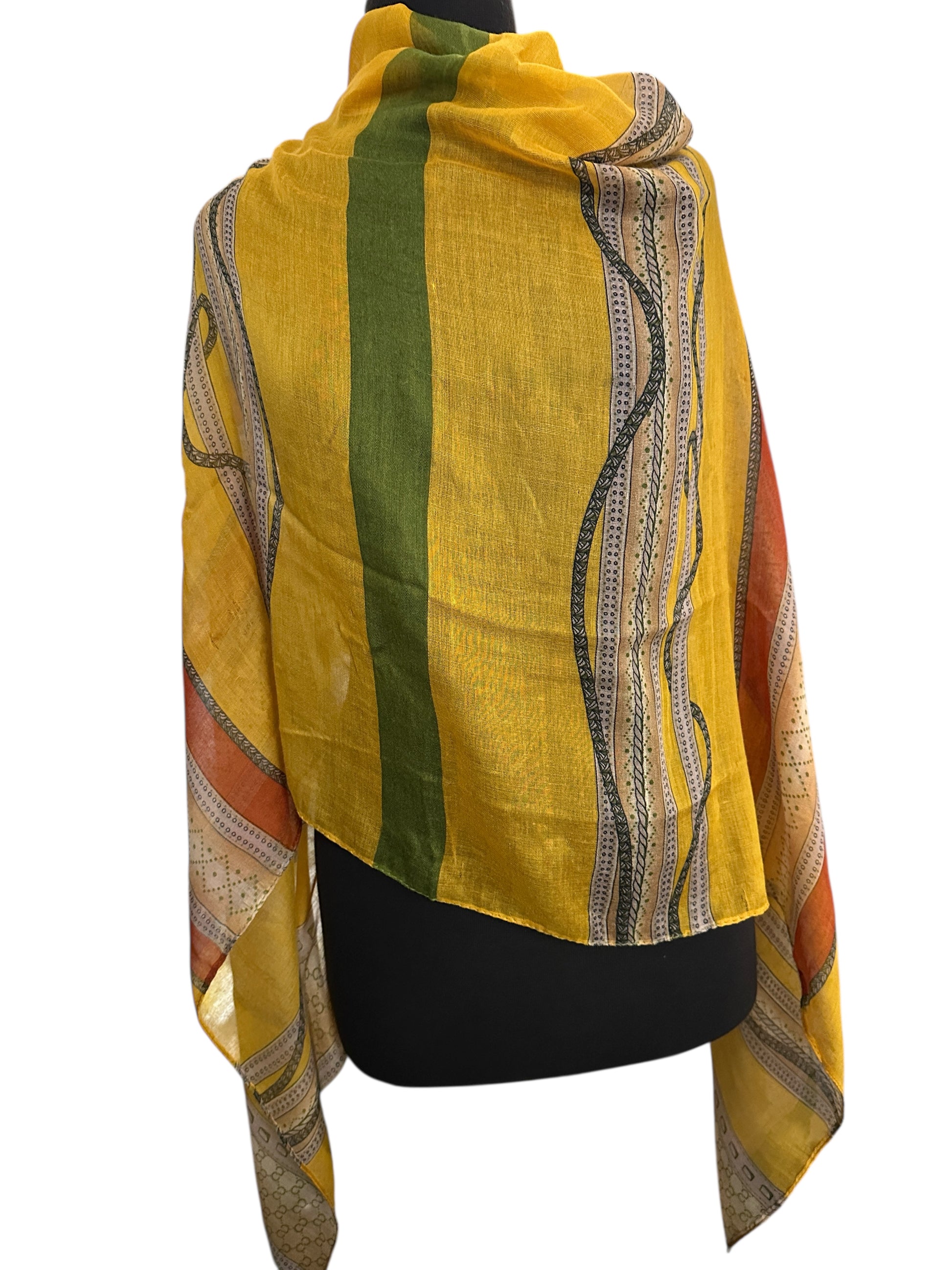 Yellow Multicolour Printed Lightweight Fabric – Versatile Hijab, Scarf & Headwrap for Fashion, Modest Wear & Styling - Fatisha Boutique #