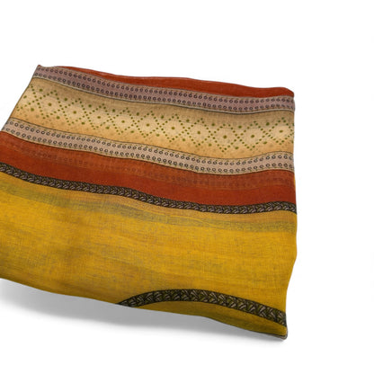 Yellow Multicolour Printed Lightweight Fabric – Versatile Hijab, Scarf & Headwrap for Fashion, Modest Wear & Styling - Fatisha Boutique #