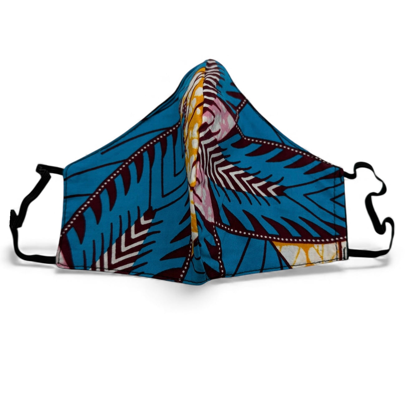 Reusable African Print Face Mask – Double-Layered Ankara Fabric with Filter Pocket & 2 Free Filter - Fatisha Boutique #