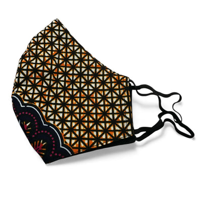 Reusable African Print Face Mask – Double-Layered Ankara Fabric with Filter Pocket & 2 Free Filter - Fatisha Boutique #