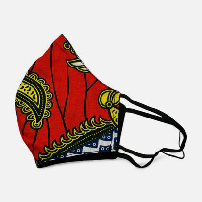 Reusable African Print Face Mask – Double-Layered Ankara Fabric with Filter Pocket & 2 Free Filter - Fatisha Boutique #