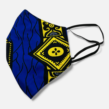 Reusable African Print Face Mask – Double-Layered Ankara Fabric with Filter Pocket & 2 Free Filters - Fatisha Boutique #