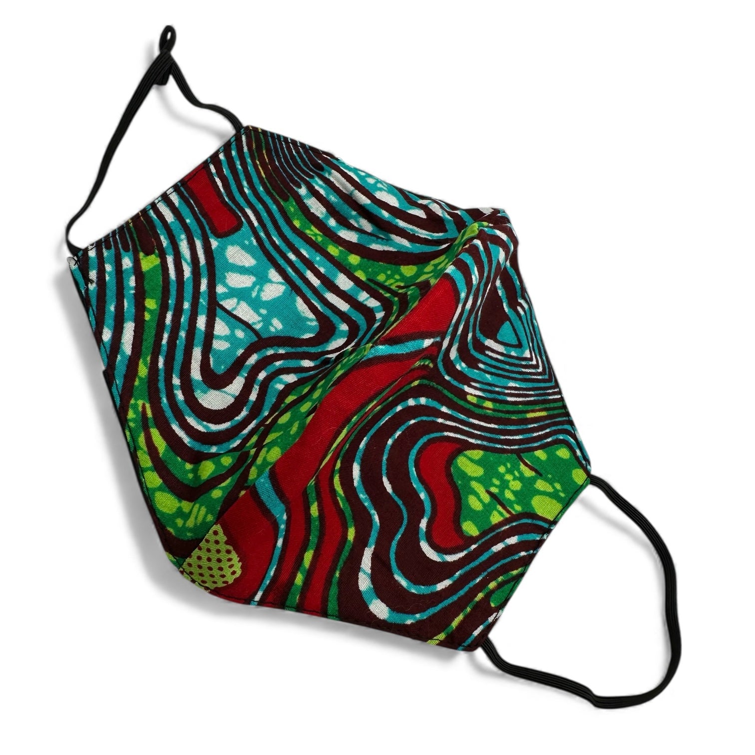 Reusable African Print Face Mask – Double-Layered Ankara Fabric with Filter Pocket & 2 Free Filters - Fatisha Boutique #