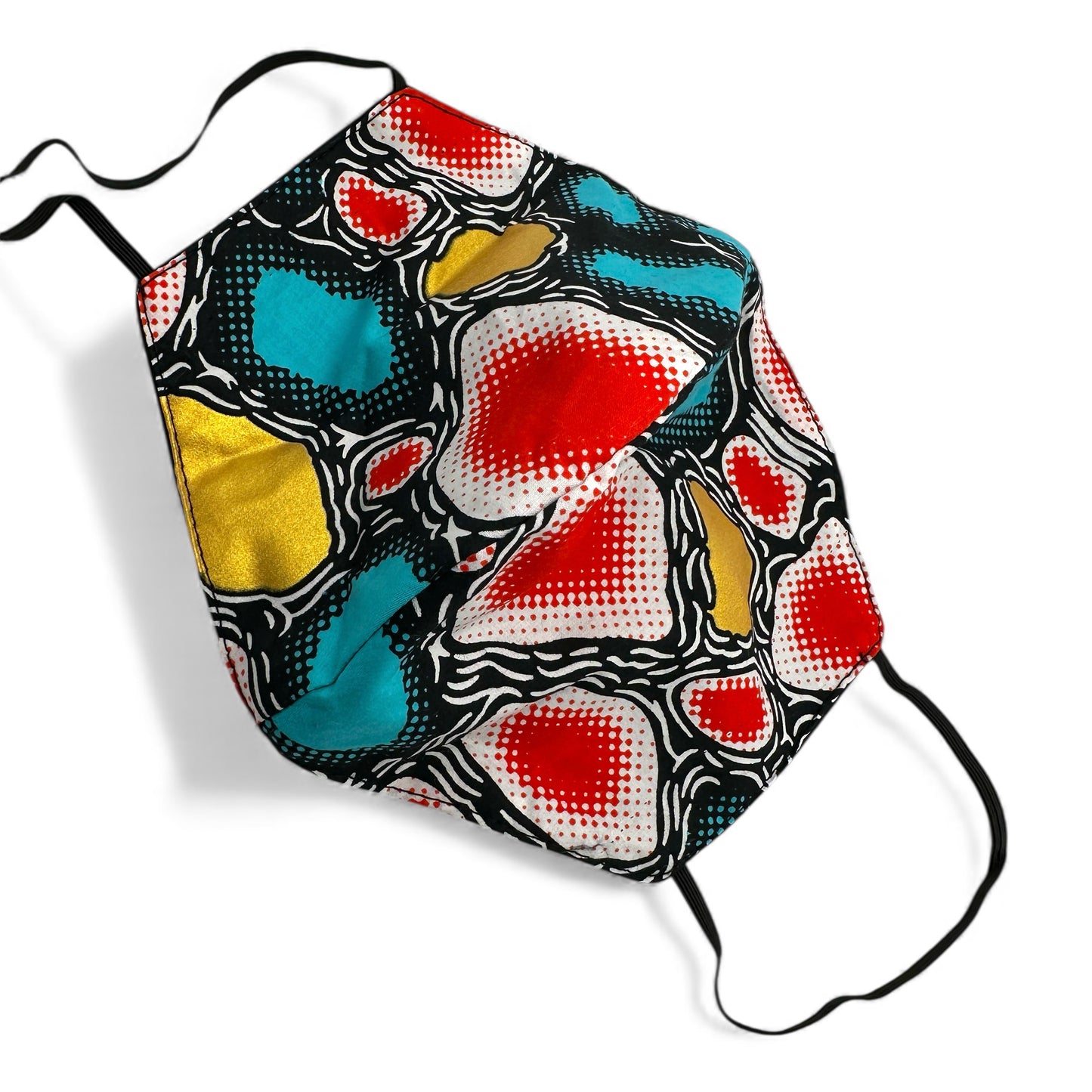Reusable African Print Face Mask – Double-Layered Ankara Fabric with Filter Pocket & 2 Free Filters - Fatisha Boutique #