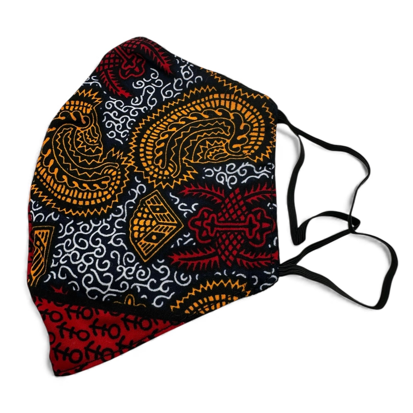 Reusable African Print Face Mask – Double-Layered Ankara Fabric with Filter Pocket & 2 Free Filters