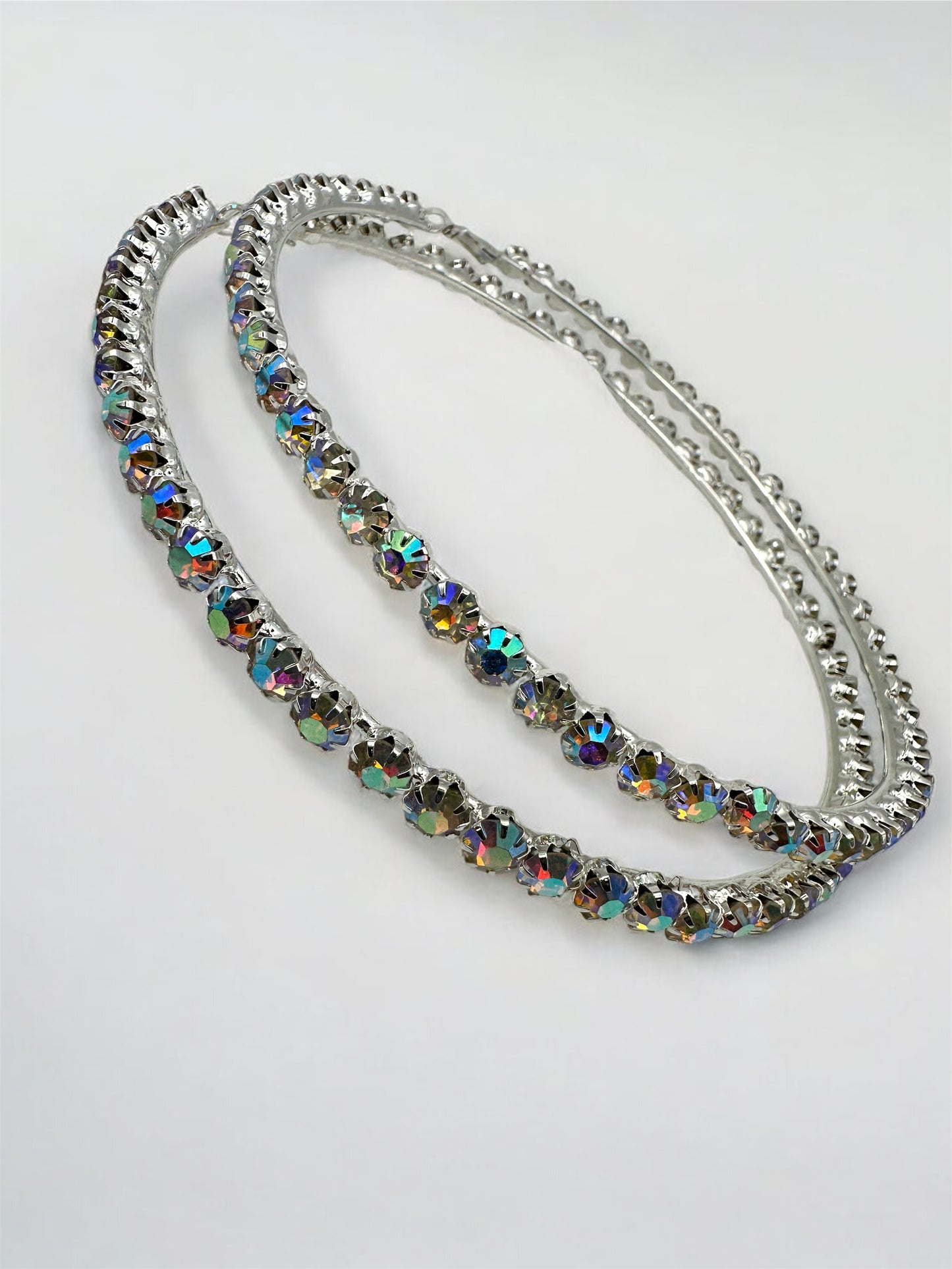 12cm Rhinestone Oversized Statement Hoop Earrings – Glam Party Jewellery - Fatisha Boutique #