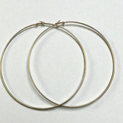 Big 14cm Lightweight Oversized Hoop Earrings – Gold, Silver & Black Statement Jewellery - Fatisha Boutique #