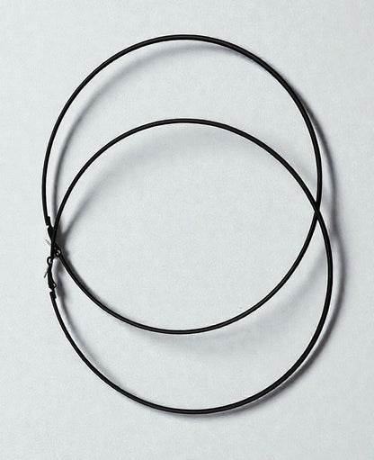 Big 14cm Lightweight Oversized Hoop Earrings – Gold, Silver & Black Statement Jewellery - Fatisha Boutique #