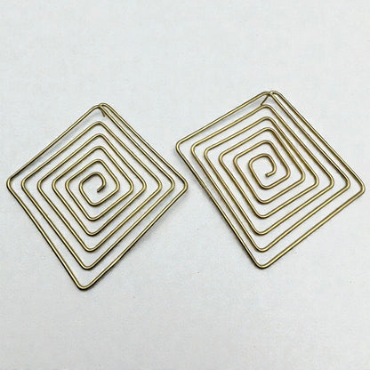 Handcrafted Spiral Square Brass Statement Earrings – African Geometric JewelleryHandcrafted Spiral Square Brass Statement Earrings – African Geometric Jewellery - Fatisha Boutique #
