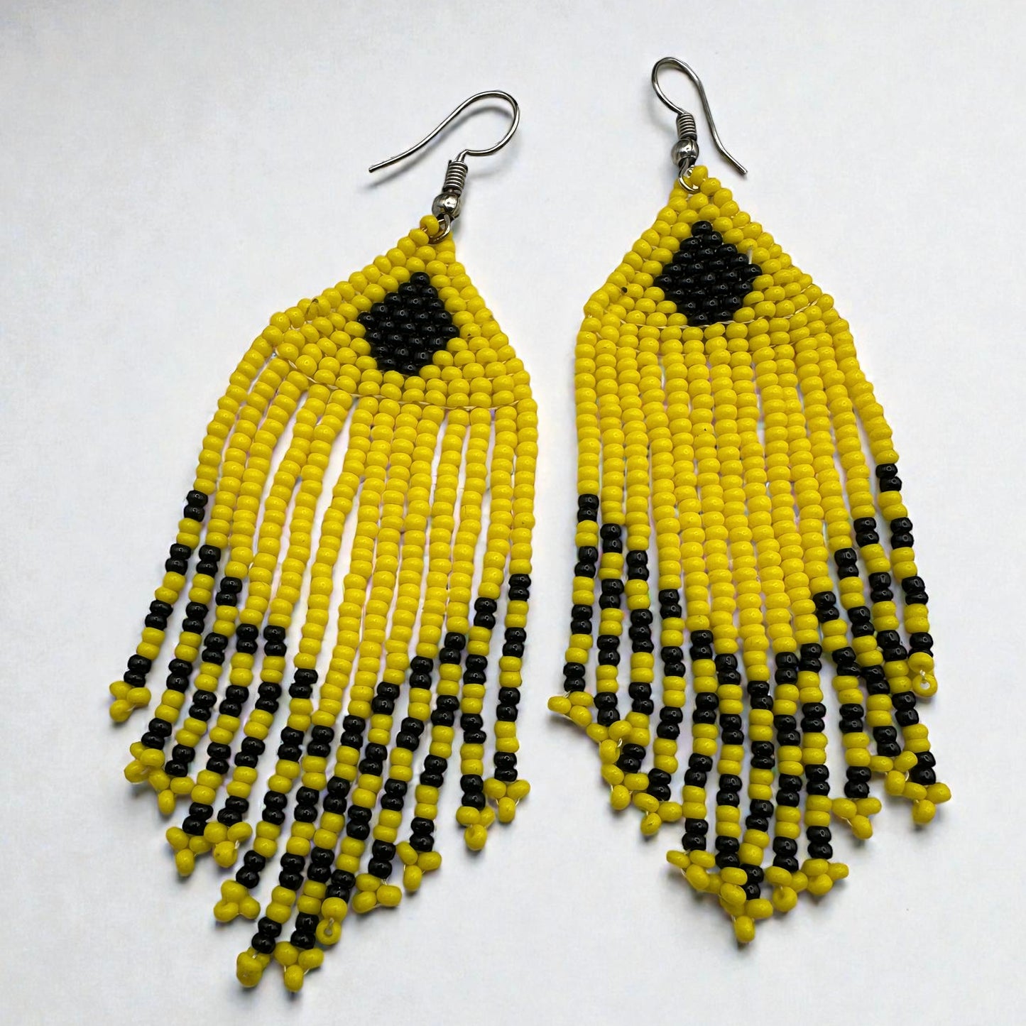 African Beaded Dangle Earrings – Handmade Tribal Statement Jewellery - Fatisha Boutique #