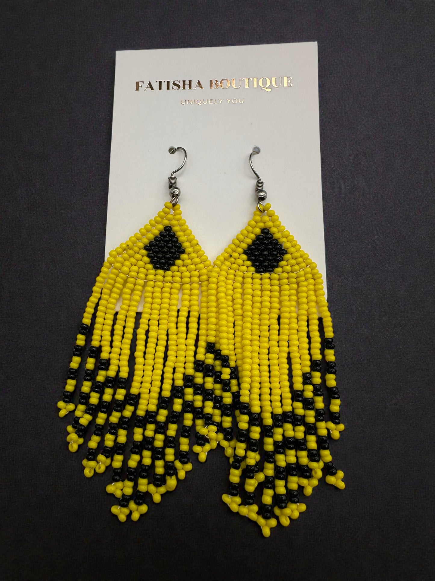 African Beaded Dangle Earrings – Handmade Tribal Statement Jewellery - Fatisha Boutique #