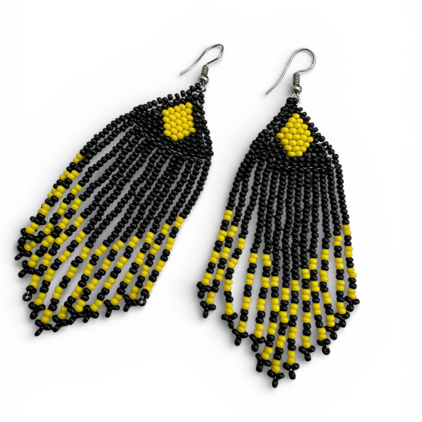 African Beaded Dangle Earrings – Handmade Tribal Statement Jewellery - Fatisha Boutique #