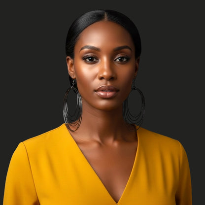 African Oversized Handcrafted Spiral Brass Statement Dangle Earrings - Fatisha Boutique #