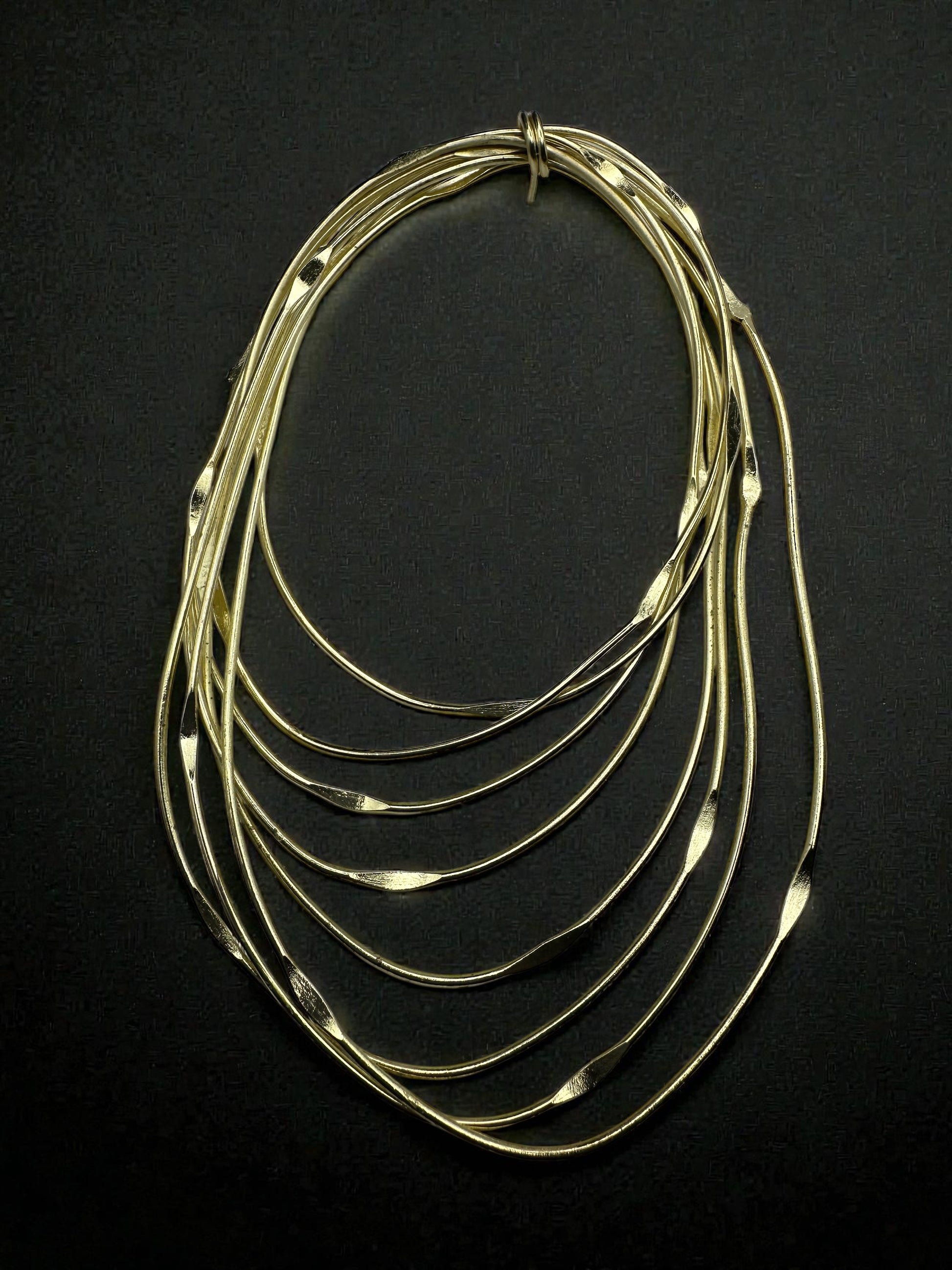 African Oversized Handcrafted Layered Gold Brass Hoop Statement Earrings - Fatisha Boutique #