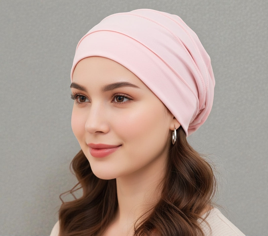 Satin Lined Pre-Tied Turban Beanie for Women – Soft Sleep & Chemo Cap - Fatisha Boutique #