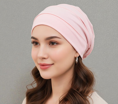 Satin Lined Pre-Tied Turban Beanie for Women – Soft Sleep & Chemo Cap - Fatisha Boutique #
