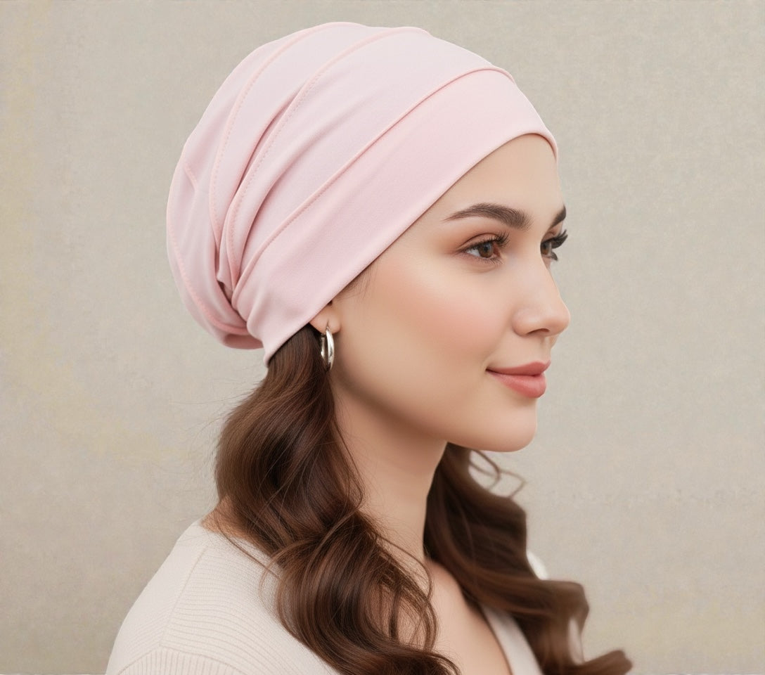 Satin Lined Pre-Tied Turban Beanie for Women – Soft Sleep & Chemo Cap - Fatisha Boutique #