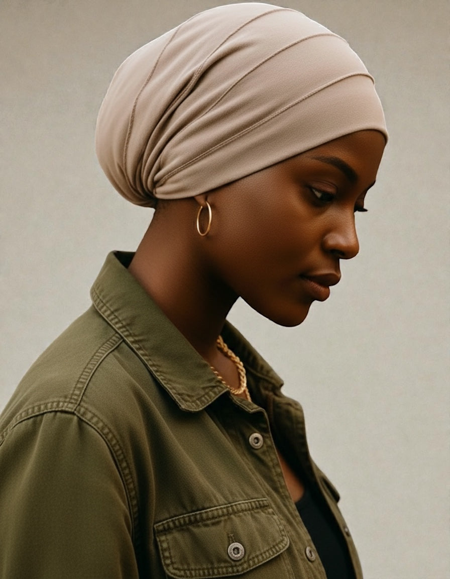 Satin Lined Pre-Tied Turban Beanie for Women – Soft Sleep & Chemo Cap - Fatisha Boutique #