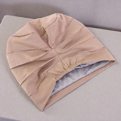 Satin Lined Pre-Tied Turban Beanie for Women – Soft Sleep & Chemo Cap - Fatisha Boutique #