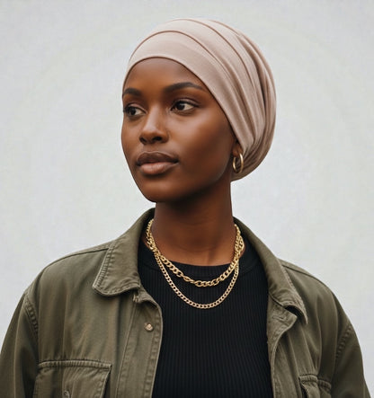 Satin Lined Pre-Tied Turban Beanie for Women – Soft Sleep & Chemo Cap - Fatisha Boutique #