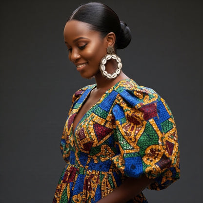 Handmade Cowrie Shell Hoop Earrings – Oversized African Tribal Statement Jewellery - Fatisha Boutique #