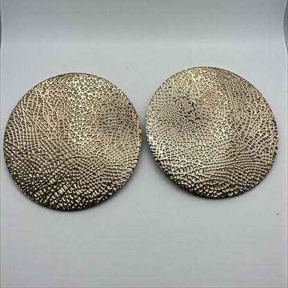 Oversized Textured Gold Disc Earrings – African-Inspired Statement Jewellery - Fatisha Boutique #