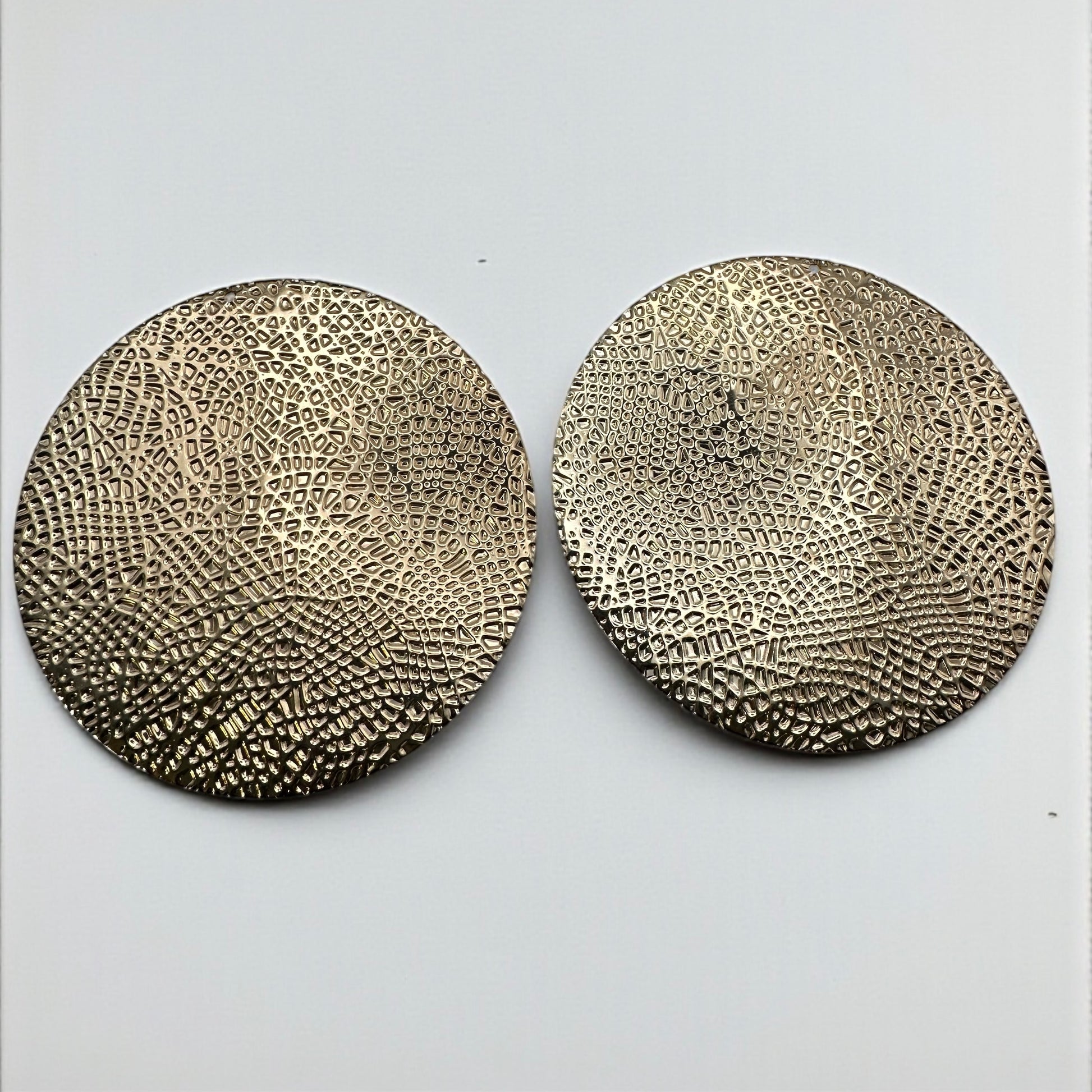 Oversized Textured Gold Disc Earrings – African-Inspired Statement Jewellery - Fatisha Boutique #