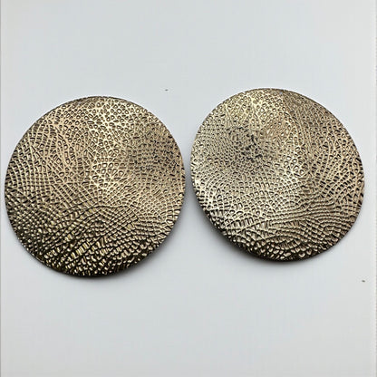 Oversized Textured Gold Disc Earrings – African-Inspired Statement Jewellery - Fatisha Boutique #