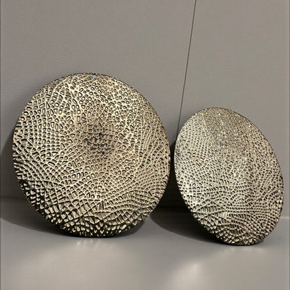 Oversized Textured Gold Disc Earrings – African-Inspired Statement Jewellery - Fatisha Boutique #