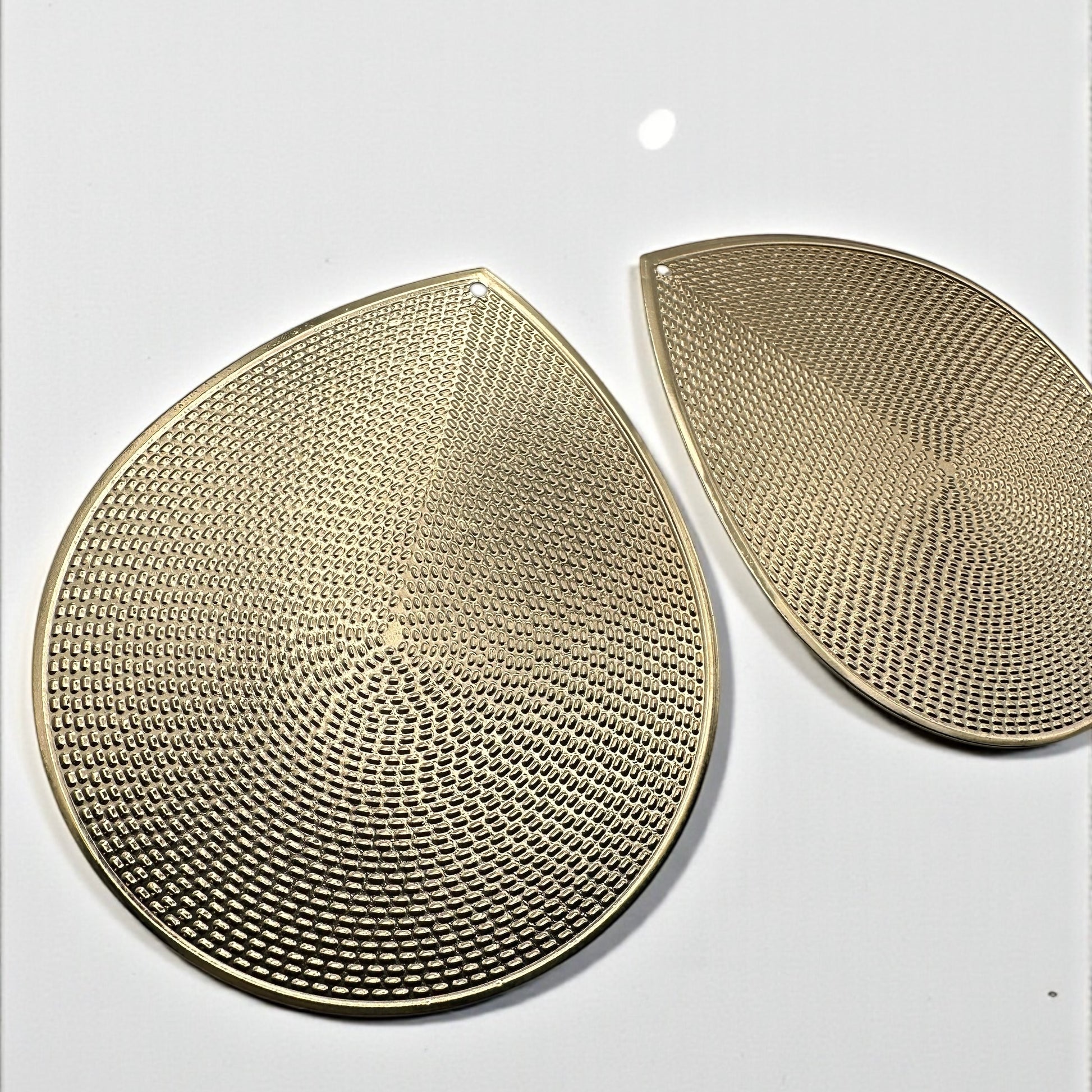 Oversized Gold Teardrop Statement Earrings – Textured African-Inspired Metal Drops - Fatisha Boutique #