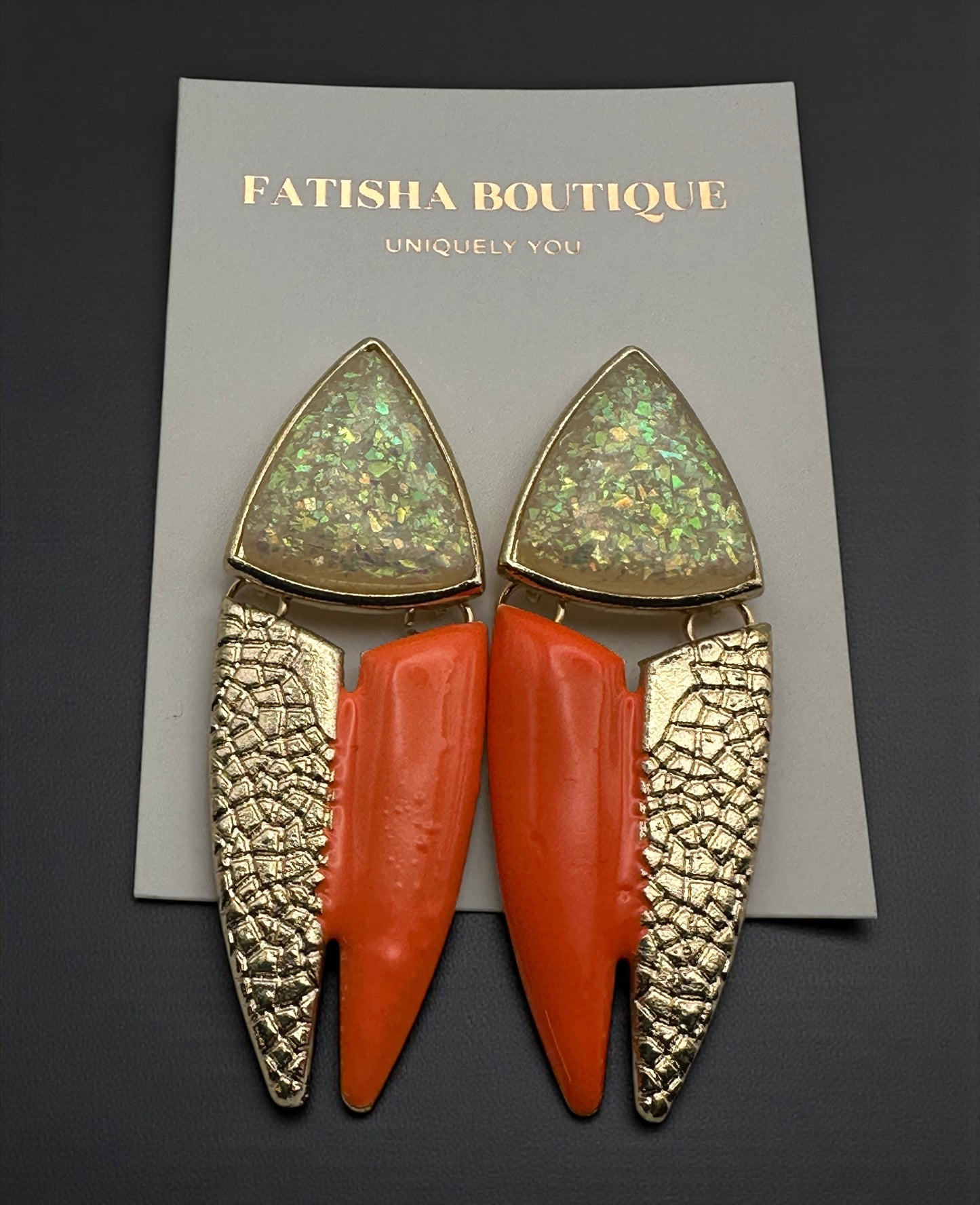 Geometric Spike Drop Earrings – Modern Statement Jewellery - Fatisha Boutique #