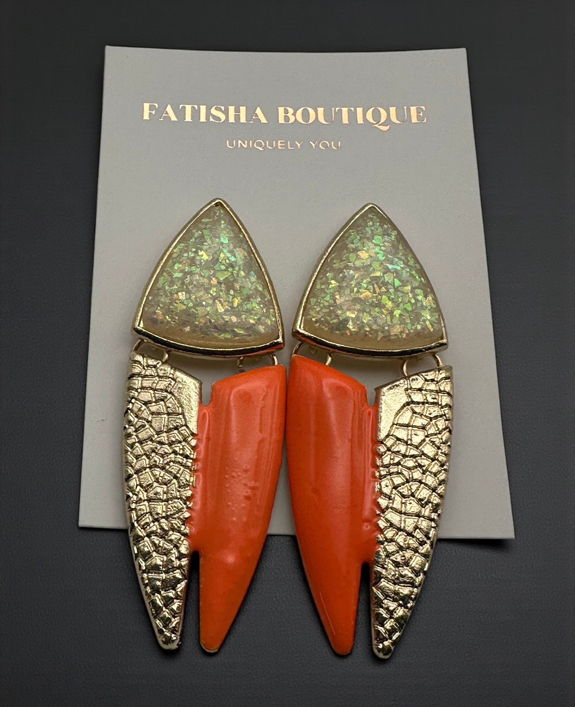 Geometric Spike Drop Earrings – Modern Statement Jewellery - Fatisha Boutique #