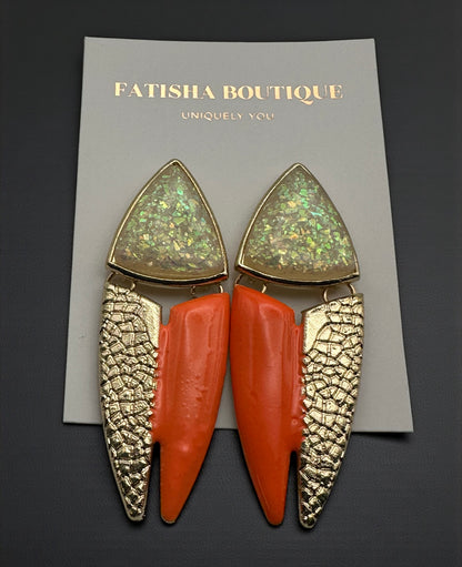 Geometric Spike Drop Earrings – Modern Statement Jewellery - Fatisha Boutique #