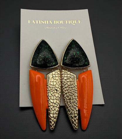 Geometric Spike Drop Earrings – Modern Statement Jewellery - Fatisha Boutique #