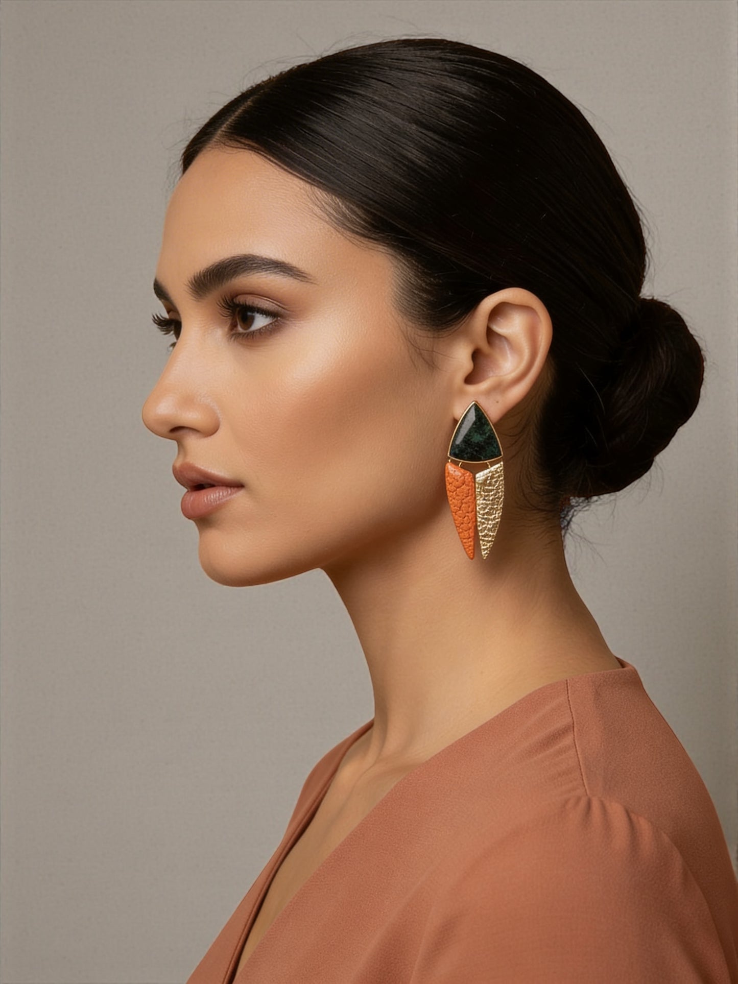 Geometric Spike Drop Earrings – Modern Statement Jewellery - Fatisha Boutique #
