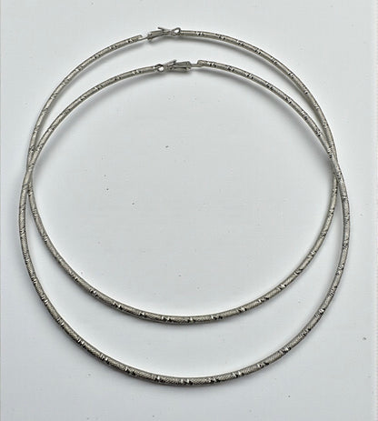 14CM Oversized Hoop Earrings – Bold Textured Statement Hoops | Gold & Silver - Fatisha Boutique #