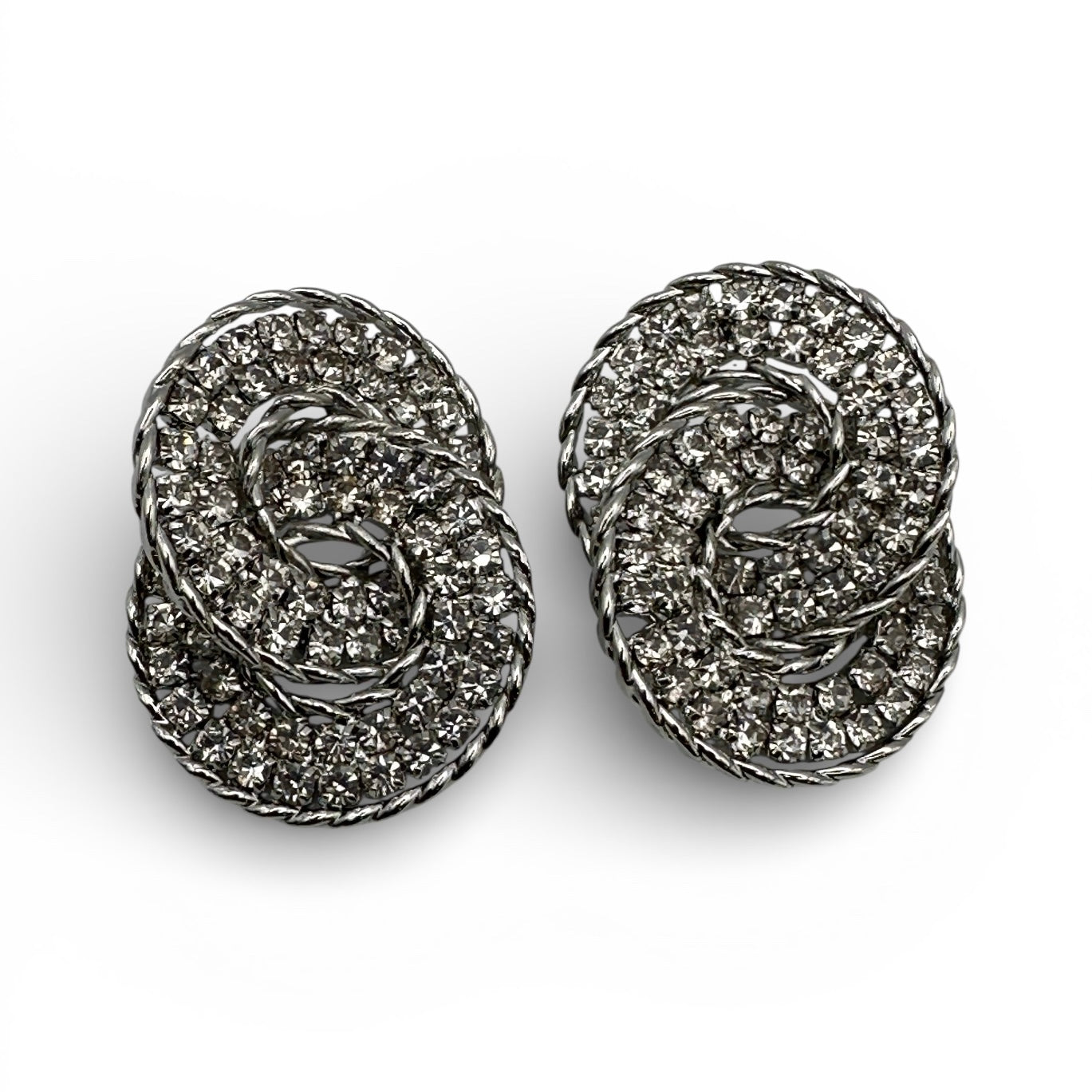 Luxury Rhinestone Swirl Statement Stud Earrings – Prom, Wedding Guest & Red Carpet Glam Jewellery UK - Fatisha Boutique # Fatisha Boutique