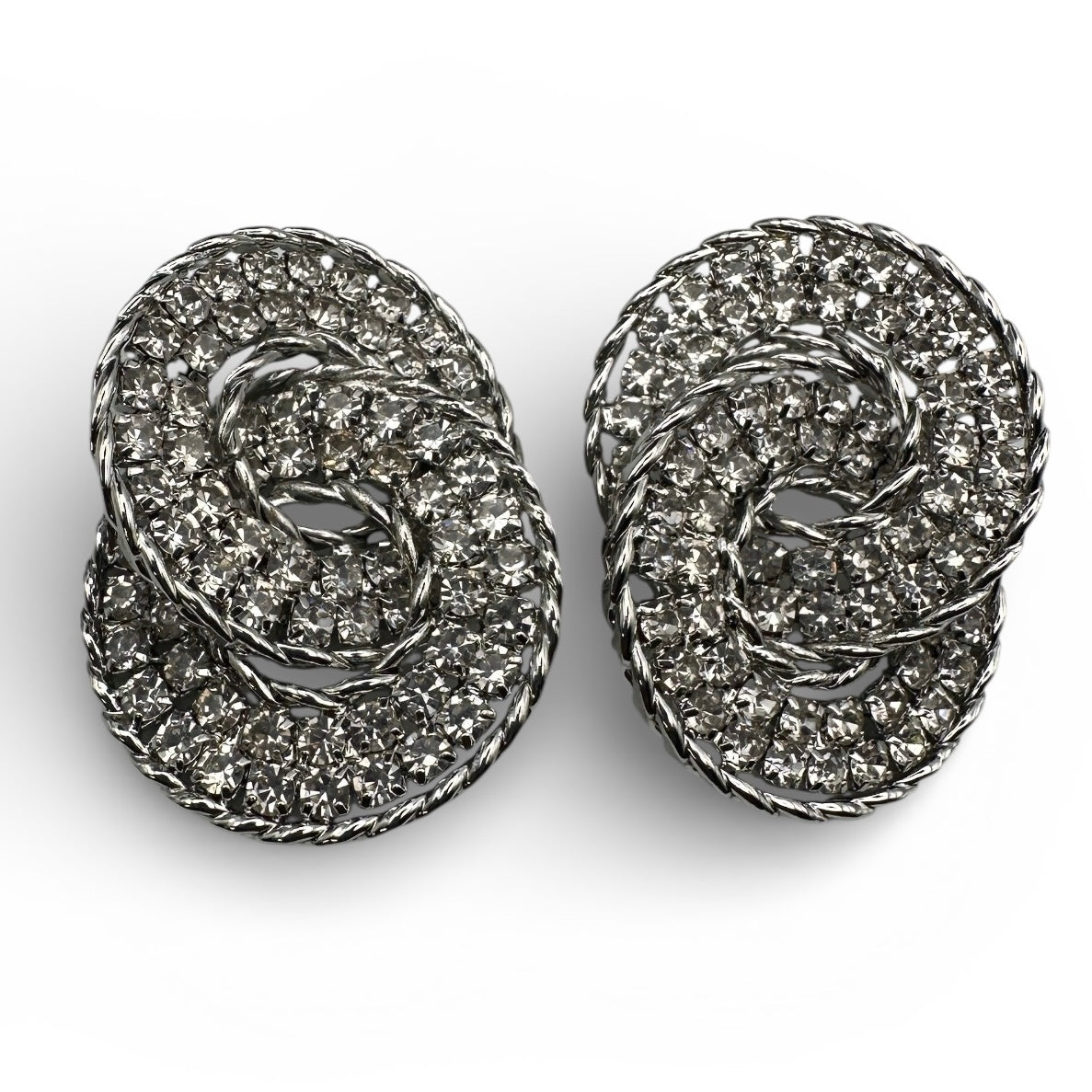 Luxury Rhinestone Swirl Statement Stud Earrings – Prom, Wedding Guest & Red Carpet Glam Jewellery UK - Fatisha Boutique # Fatisha Boutique