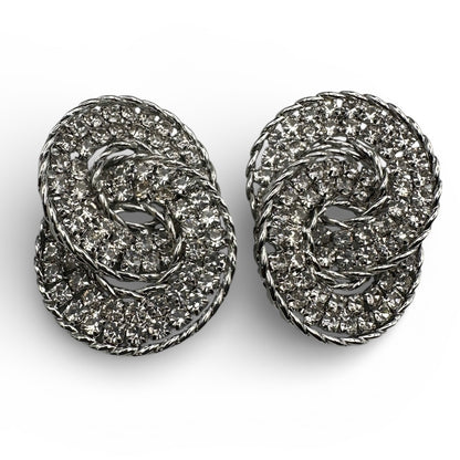 Luxury Rhinestone Swirl Statement Stud Earrings – Prom, Wedding Guest & Red Carpet Glam Jewellery UK - Fatisha Boutique #