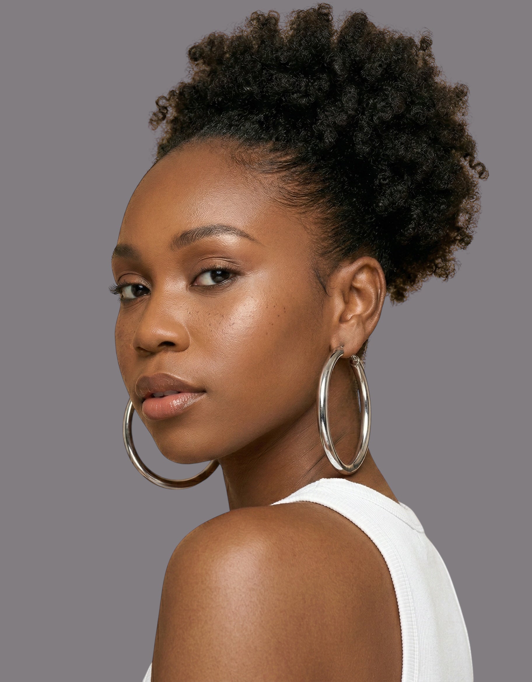7cm Chunky Hoop Earrings – Gold, Silver & Black Statement Hoops UK - Fatisha Boutique #