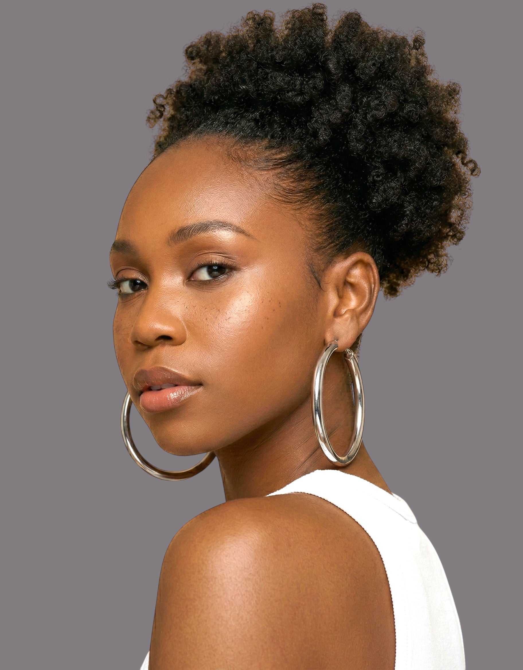 7cm Chunky Hoop Earrings – Gold, Silver & Black Statement Hoops UK - Fatisha Boutique #