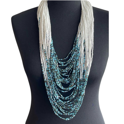 Handcrafted African Beaded Ethnic Statement Necklace UK - Fatisha Boutique #