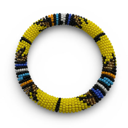 Handmade African Beaded Bangles – Colourful Maasai Stackable Tribal Bracelets - Fatisha Boutique #
