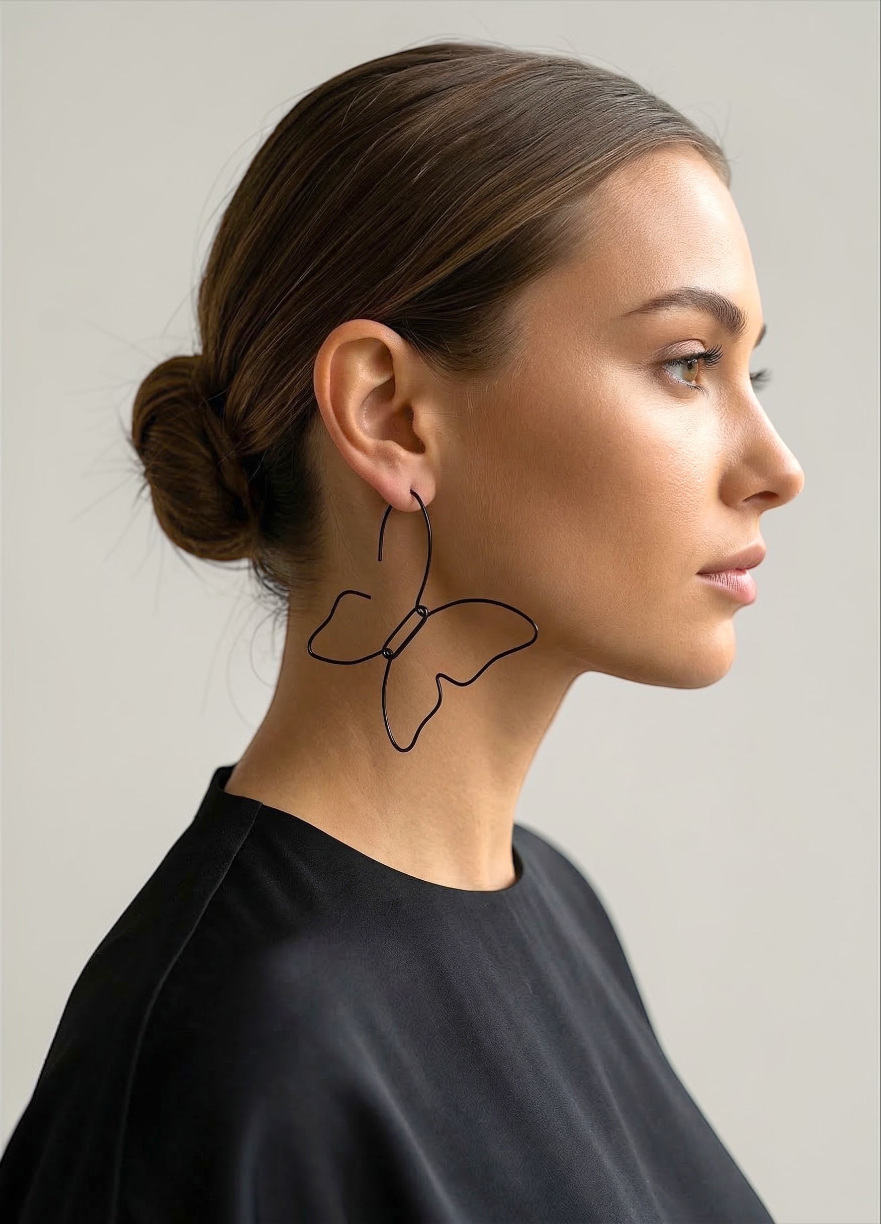 Minimalist Lightweight WireButterfly Shape Design Earrings - Fatisha Boutique #