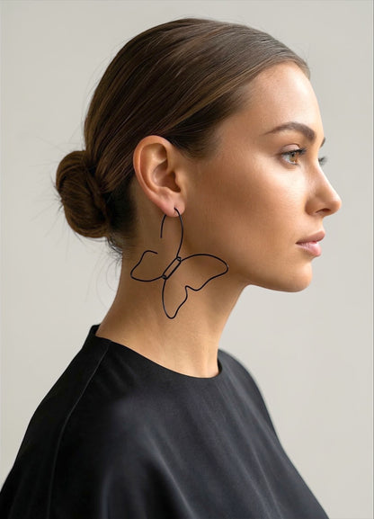 Minimalist Lightweight WireButterfly Shape Design Earrings - Fatisha Boutique #